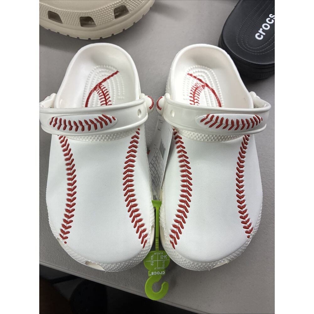 Crocs Youth Junior Size 3 Classic Baseball Clog White New With Tags J3